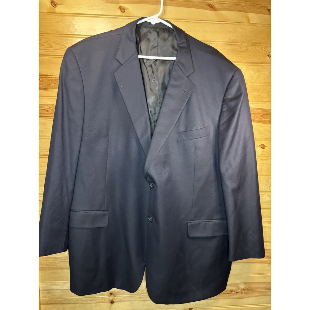 Joseph Abboud Loro Piana Blazer Mens 52R Navy Blue Super 120's Wool Sport Coat - Picture 1 of 7